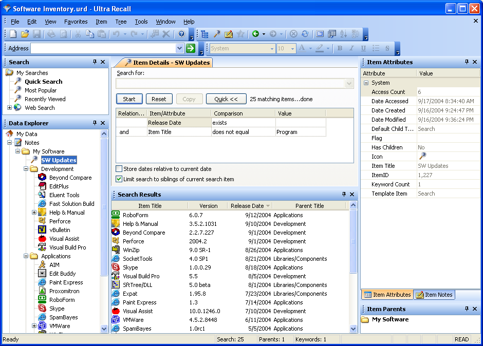 Screenshot for Ultra Recall Professional 5.0