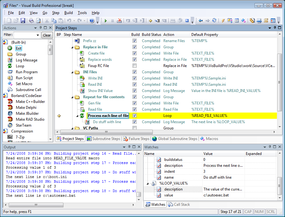 Read temp. Программа Microsoft build. Панель инструментов Visual Studio. Сборки в Visual. Visual professional.