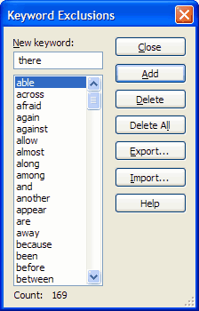 KeywordExclusionDialog